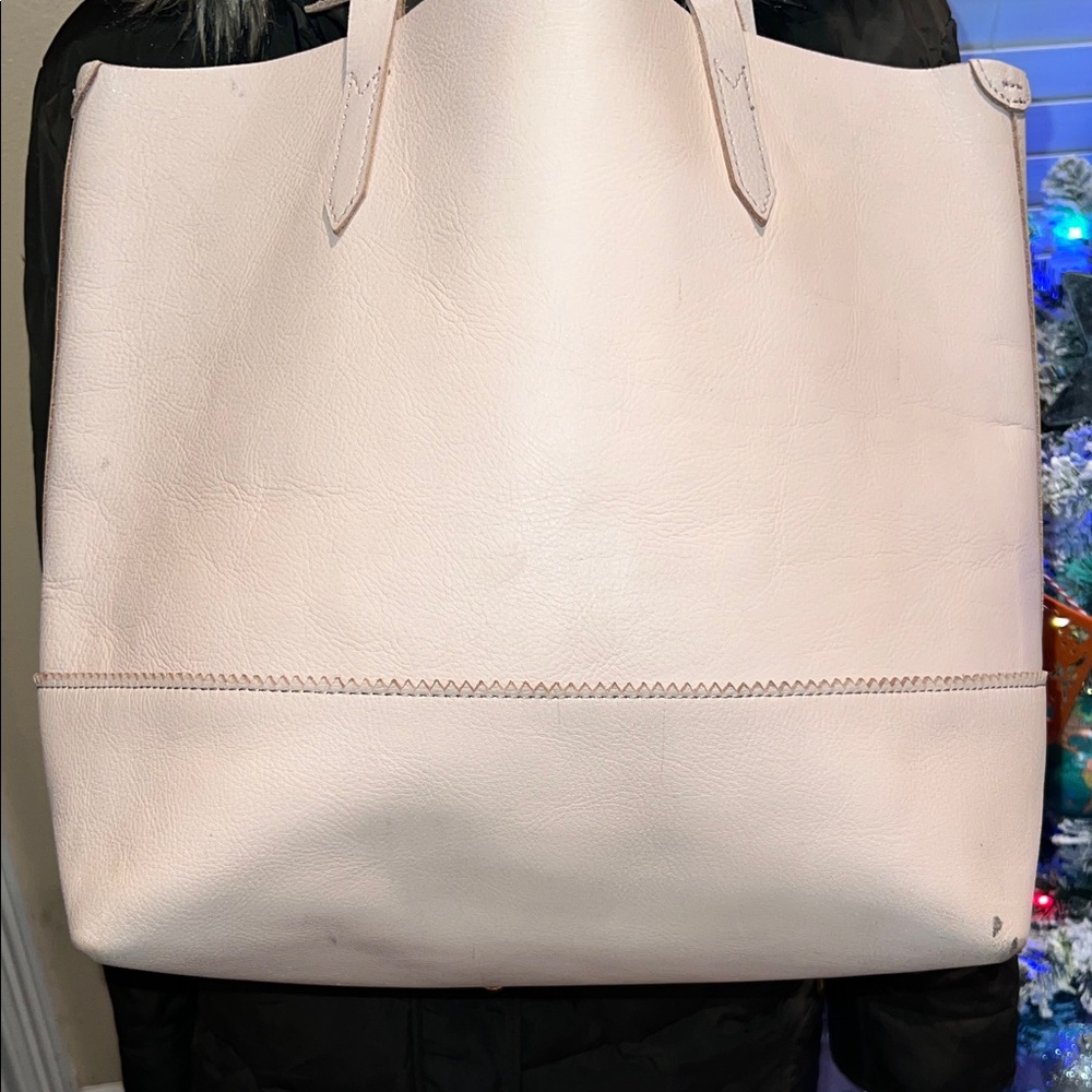 Vintage J. Crew Leather Shopper Tote Bag